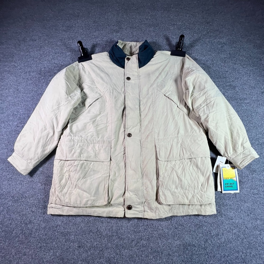 Vintage NWT Aberdeen Windbreaker Jacket Men's XL White Nylon Gorpcore Skiing NEW